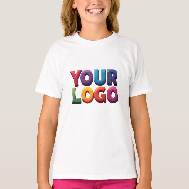 Camiseta Custom Logo|Upload Your Logo | Business & Brand  (Frente)
