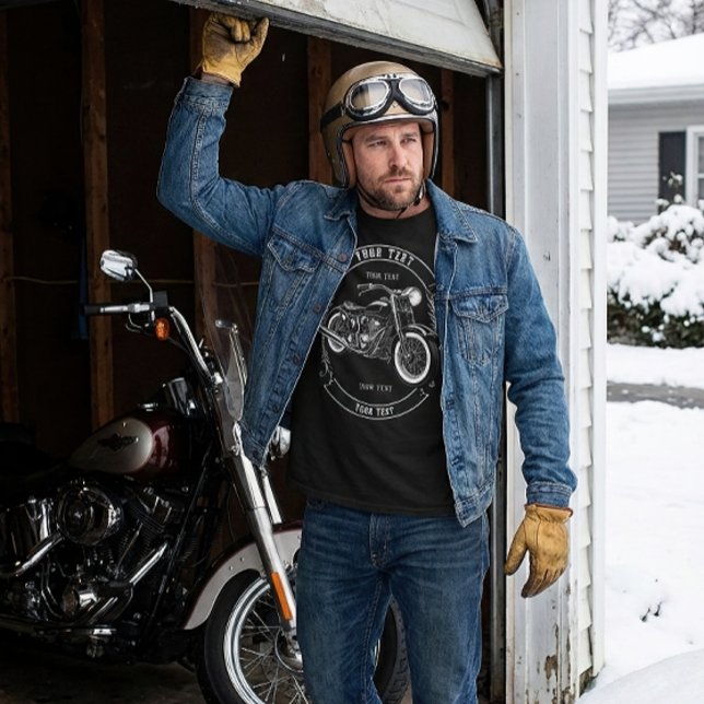 Camiseta Custom Name Biker Dad Long Sleeve Gift (Criador carregado)