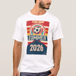 Camiseta Custom Name Summer 2026 Soccer Fan Retro Tee
