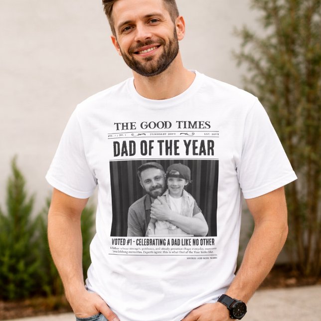 Camiseta Custom Newspaper Shirt, Dad of the Year Gift, Dad (Custom Newspaper Shirt, Dad of the Year Gift, Dad T-Shirt)
