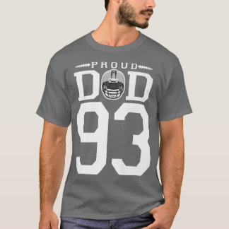Camiseta Custom Number 93 Proud Football Dad Personalized F