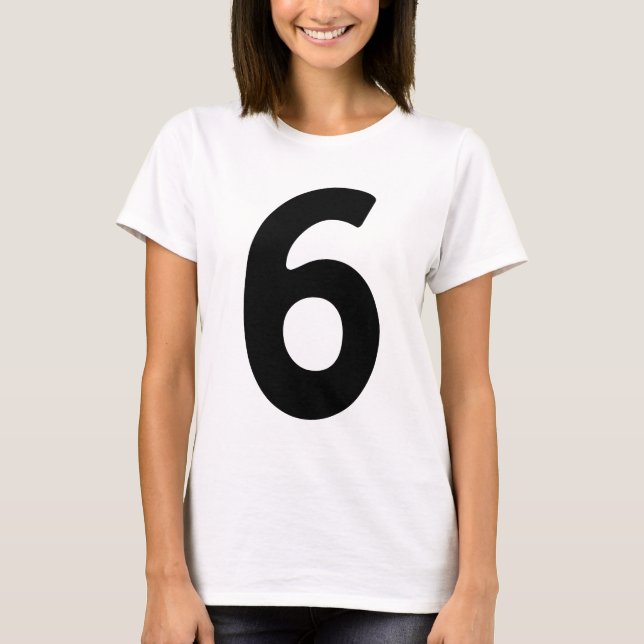 Camiseta Custom Number Shirt, 6 Number (Frente)