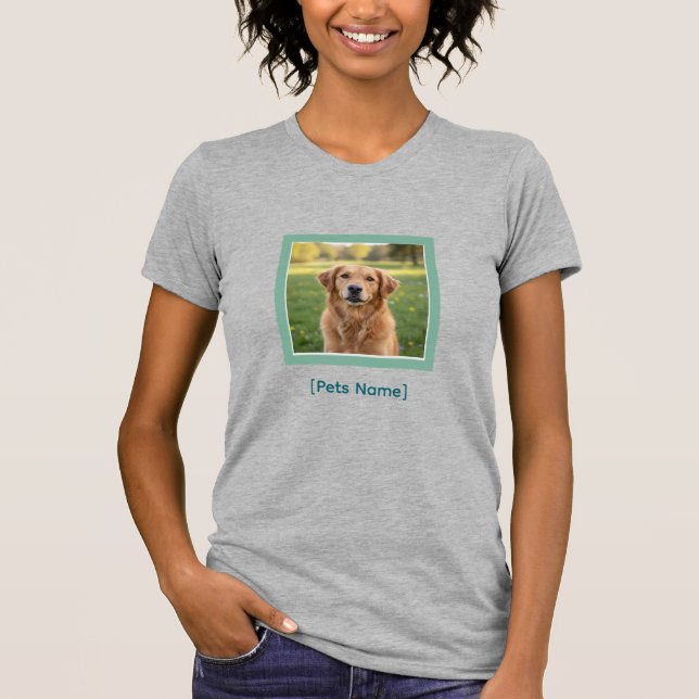 Camiseta Custom Pet Photo T-Shirt for Dog & Cat Moms  (Frente)