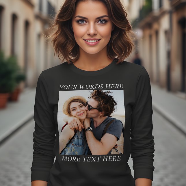 Camiseta Custom Photo and Text (Criador carregado)