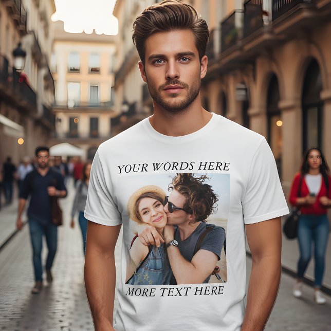 Camiseta Custom Photo and Text (Criador carregado)