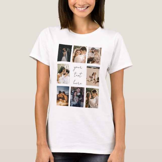 Camiseta Custom Photo Collage Personalized Picture Family (Frente)