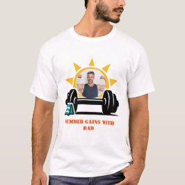 Camiseta Custom photo Dad's Summer Barbell Father's Day