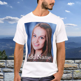 Camiseta Custom Photo Name Text Personalized