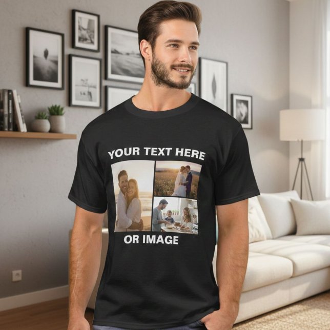 Camiseta Custom Photo & Text Shirt,  Personalized design (Criador carregado)