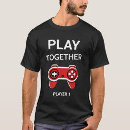 Camiseta Custom Player Together Gamer Matching Couple Gift 