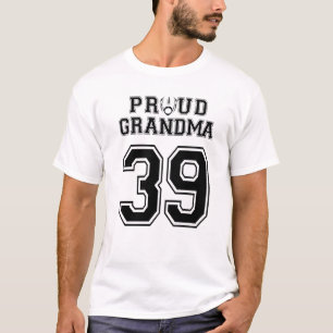 Camiseta Custom Proud Football Grandma Number 39 Personaliz