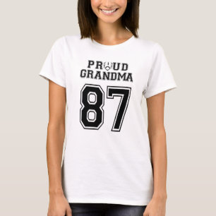 Camiseta Custom Proud Football Grandma Number 87 Personaliz