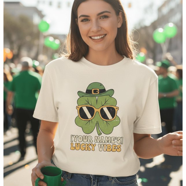 Camiseta Custom Retro St Patrick's Day T-Shirt | Personaliz (Criador carregado)