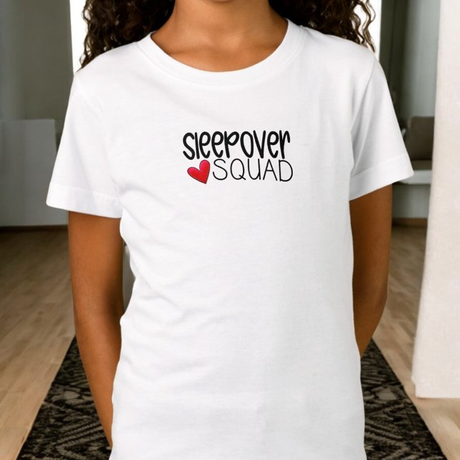 Camiseta Custom Sleepover Squad Heart Party Favor  (Criador carregado)
