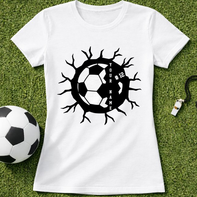 Camiseta Custom Soccer Player Name Paint Splash Ball (Criador carregado)