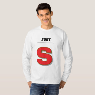 Camiseta Custom Streetwear Typography  “JUST [YourLetter]” 