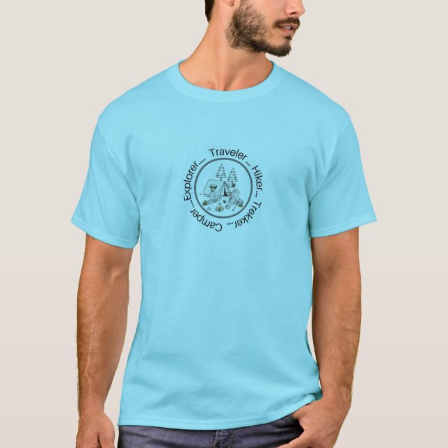 Camiseta Custom "Traveler & Explorer" Adventure T-Shirt – C (Frente)