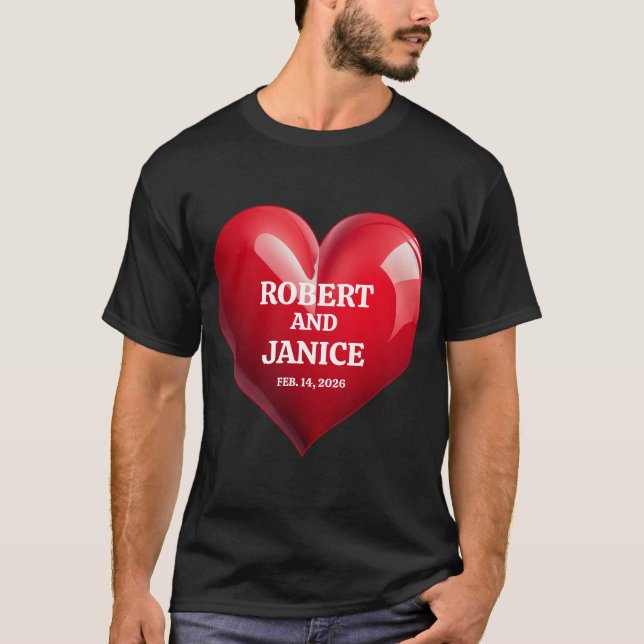 Camiseta Custom valentines day personalize heart gift (Frente)