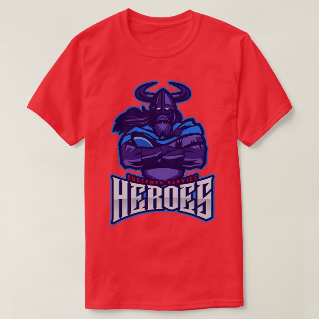Camiseta Customer Service Heroes (Frente do Design)