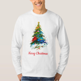 Camiseta Customisable Xmas Tree Oil Painting Longsleeve