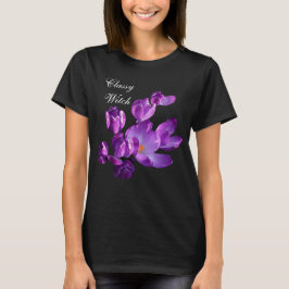 Camiseta Customizable Classy purple flowers trendy boho