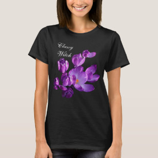 Camiseta Customizable Classy purple flowers trendy boho 