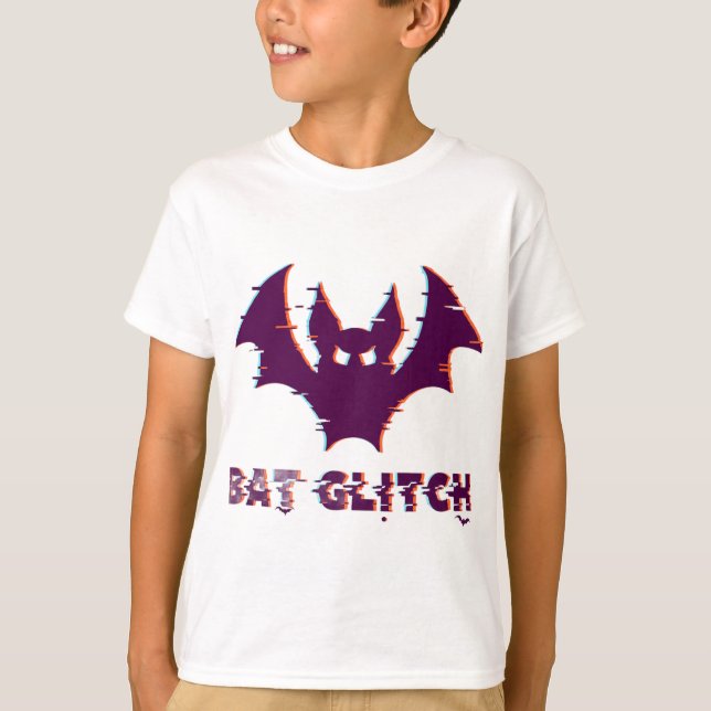 Camiseta Customizable Glitch Bat (Frente)