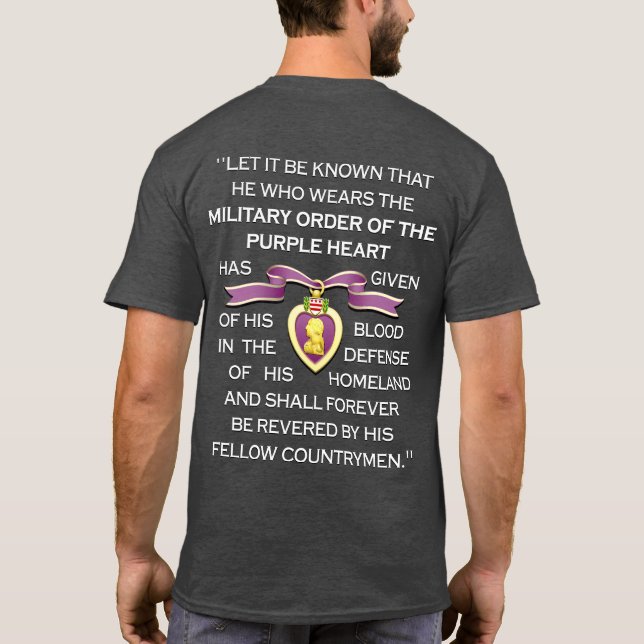 Camiseta Customizable "PURPLE HEART RIBBON" (Verso)