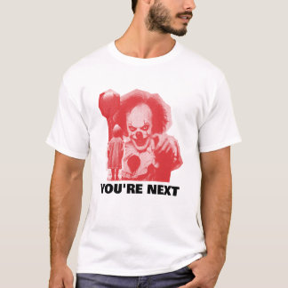 CAMISETA CUSTOMIZABLE SCARY CLOWN WITH BALLOON ADD PHRASE