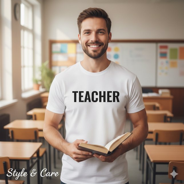 Camiseta Customizable Teacher Text Statement T-Shirt forMen (Customizable Teacher Text Statement T-Shirt for Men
)