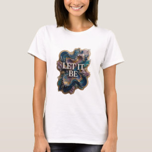 Camiseta Customizada Sleek Gold LET IT BE