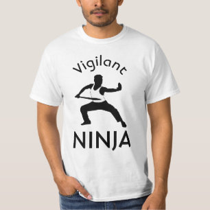 Camiseta Customizável engraçado vigilante de Ninja