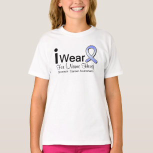 Camiseta Customizável eu visto a fita do cancer de estôma