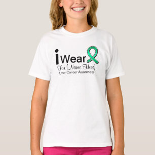 Camiseta Customizável eu visto a fita do câncer de figado