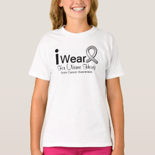 Camiseta Customizável eu visto a fita do cancro cerebral