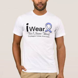 Camiseta Customizável eu visto a fita esofágica do cancer