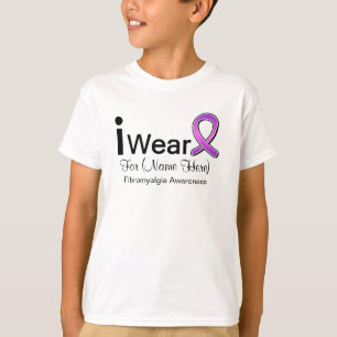 Camiseta Customizável eu visto uma fita da fibromialgia