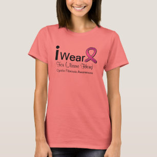 Camiseta Customizável eu visto uma fita da fibrose cístic