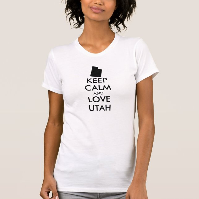 Camiseta Customizável MANTENHA A CALMA e AME UTAH (Frente)