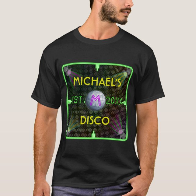 Camiseta Customizável sua bola conhecida do disco dos anos (Frente)