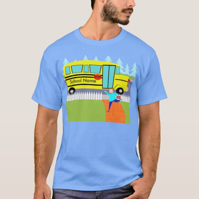 Camiseta Customizável travando o t-shirt do auto escolar (Frente)