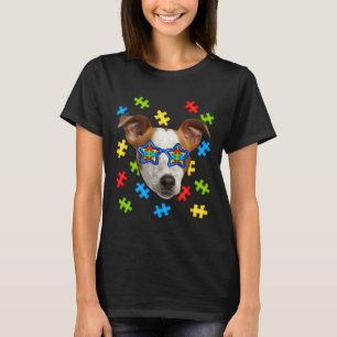 Camiseta Cut Jack Russell Terrier Autism Quebra-cabeça Ócul