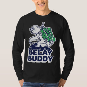 Camiseta Cuta Amiga Engraçado Sloth Hiker Belay