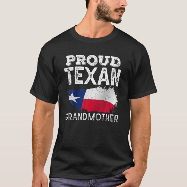 Camiseta Cuta Orgulho da Avó Patriótica do Texas Orgulho do (Frente)
