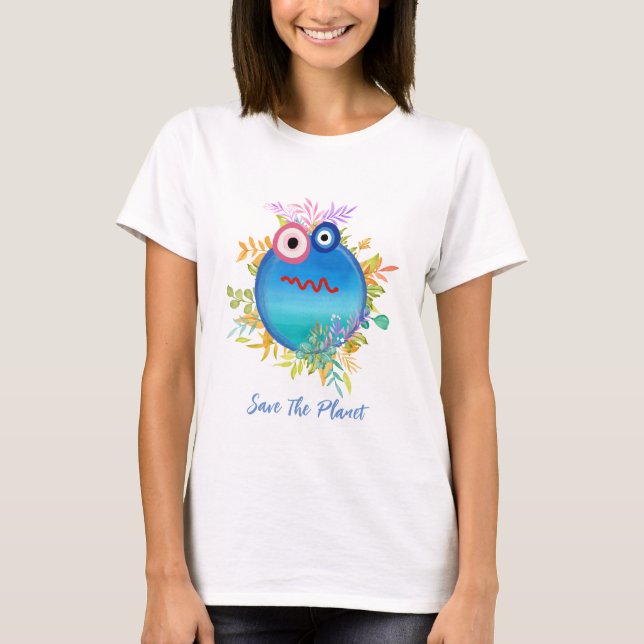 Camiseta Cuta Salva o Planeta T-Shirt (Frente)