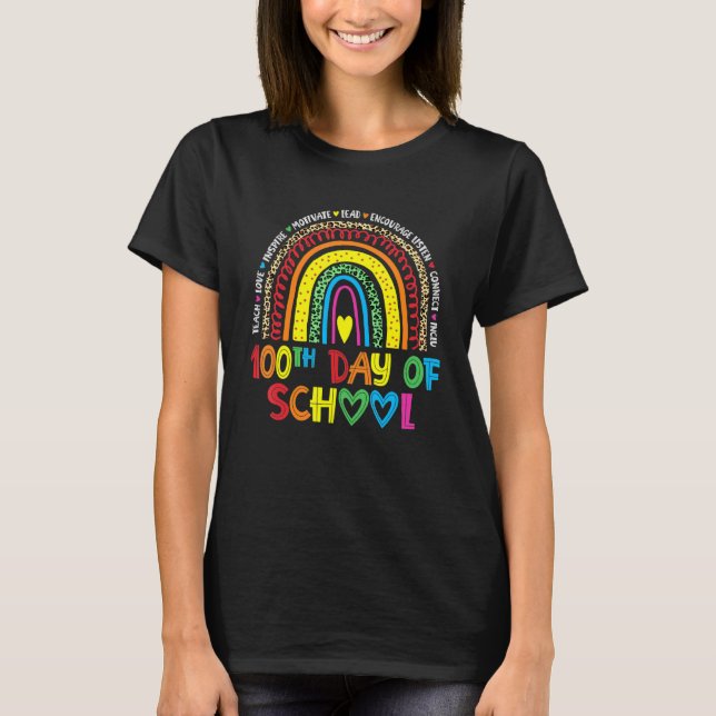 Camiseta Cute 100 Days Of School 100 Days Smarter Teacher R (Frente)