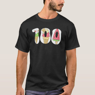 Camiseta Cute 100 Days of School Ice Cream Classroom