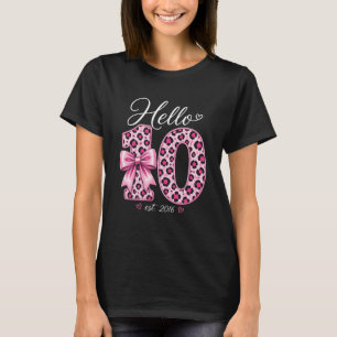 Camiseta Cute 10th Aniversário Menina Olá 10 est 2