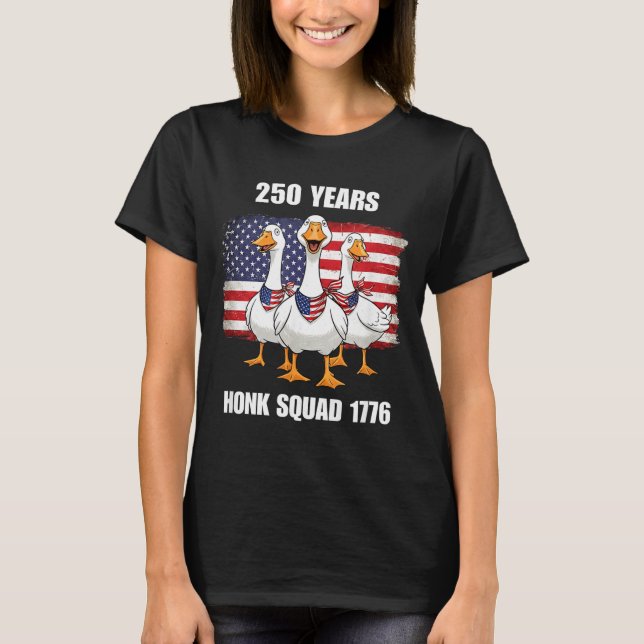 Camiseta Cute 250 Years Honk Squad 1776 (Frente)