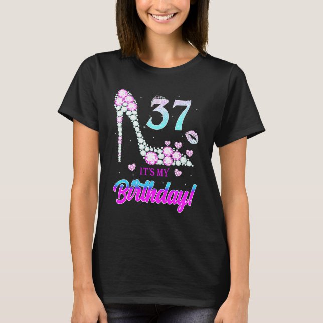 Camiseta Cute 37 Years Old It's My 37th Birthday Party (Frente)